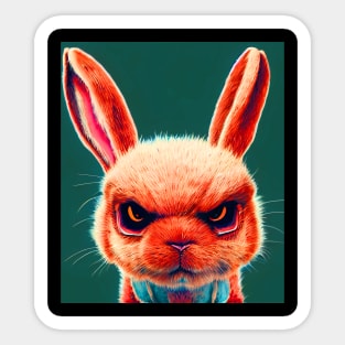 Angry bunny V3 Sticker